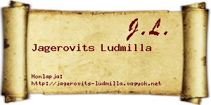 Jagerovits Ludmilla névjegykártya