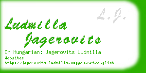 ludmilla jagerovits business card